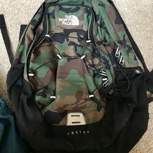 The north face camouflage backpack